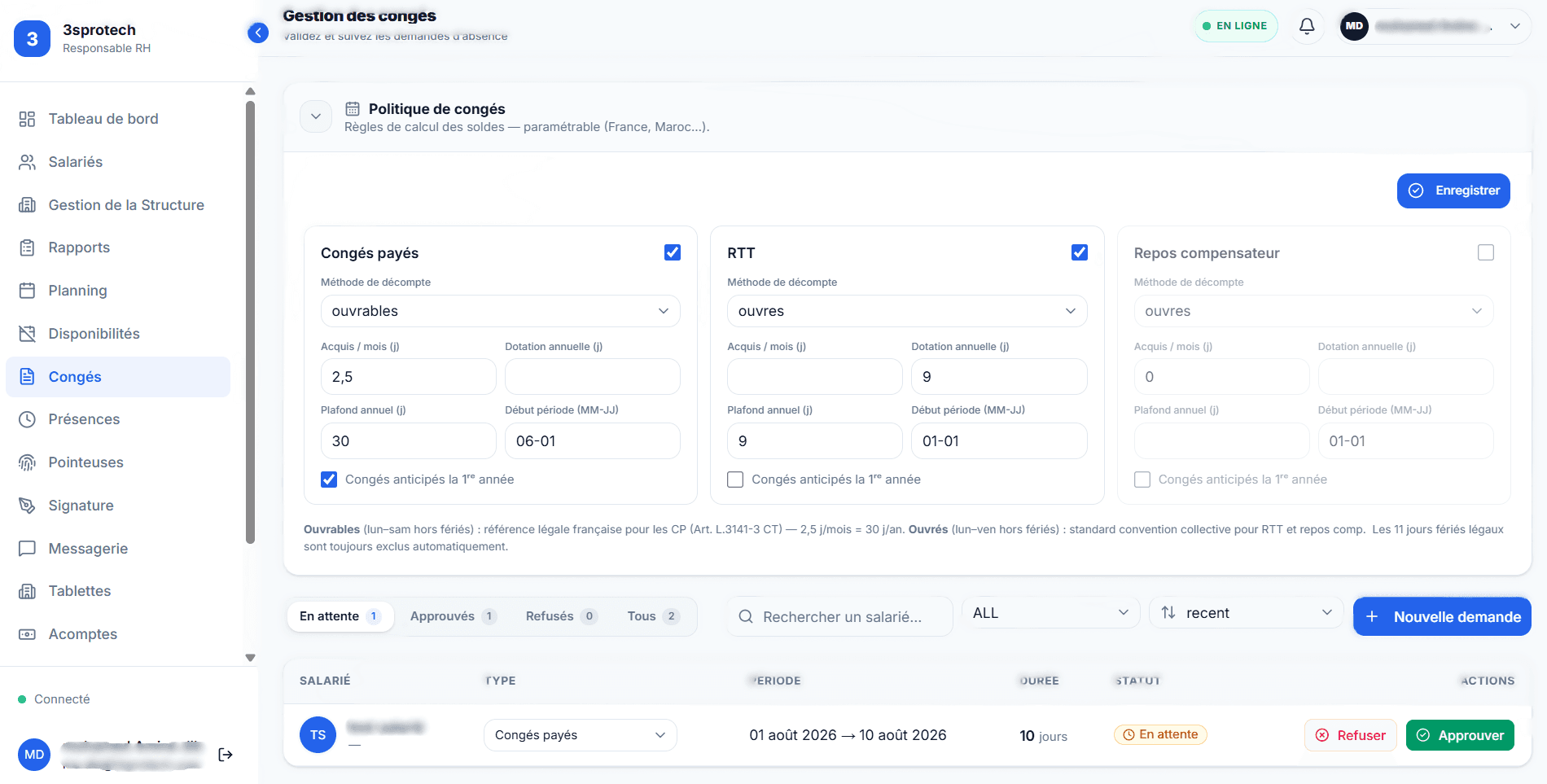 Congés RH Manager