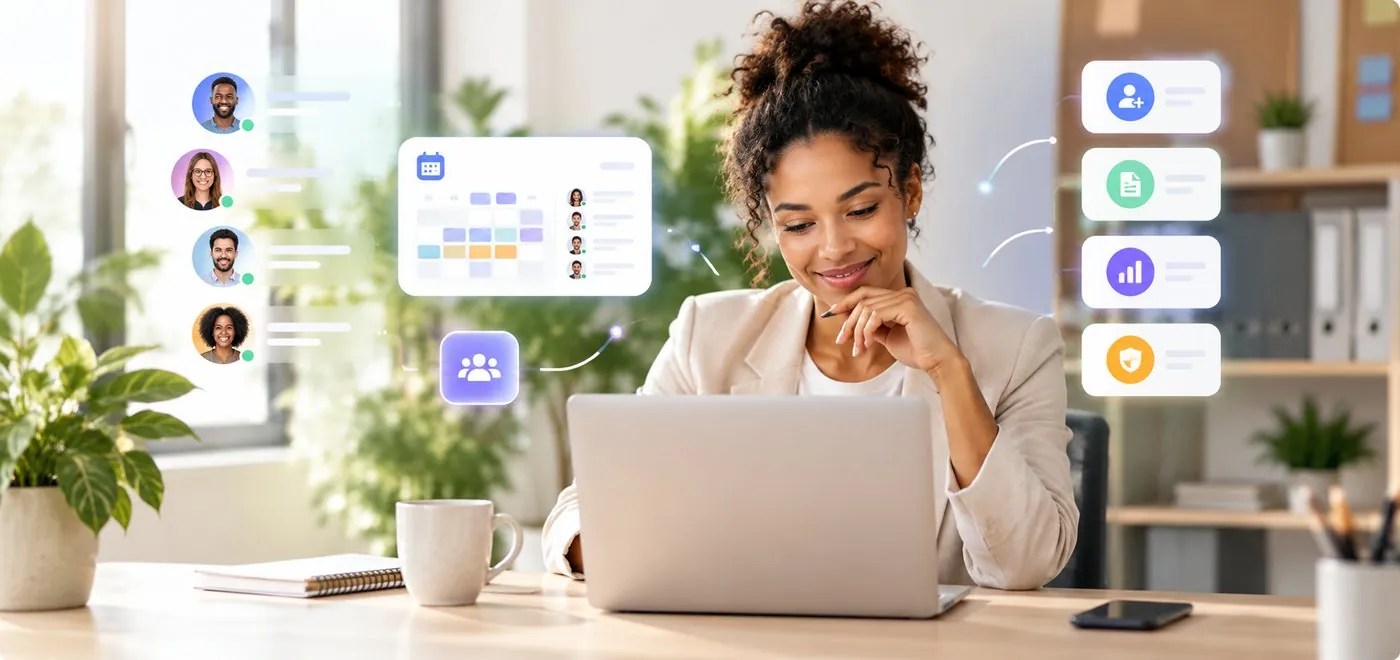 Manager RH pilotant ses équipes depuis RH Manager